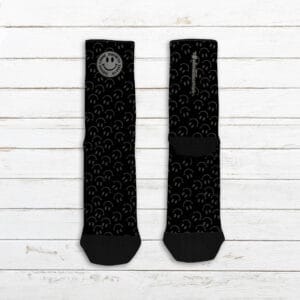calcetin tecnico running coleccion smiles negro elartedecorrer