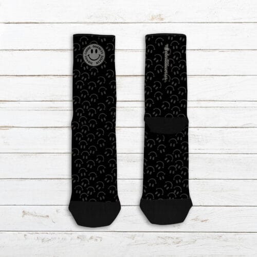 calcetin tecnico running coleccion smiles negro elartedecorrer