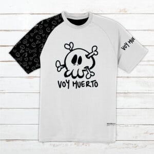 Camiseta técnica mujer blanca #VoyMuerta by AnaAzpi
