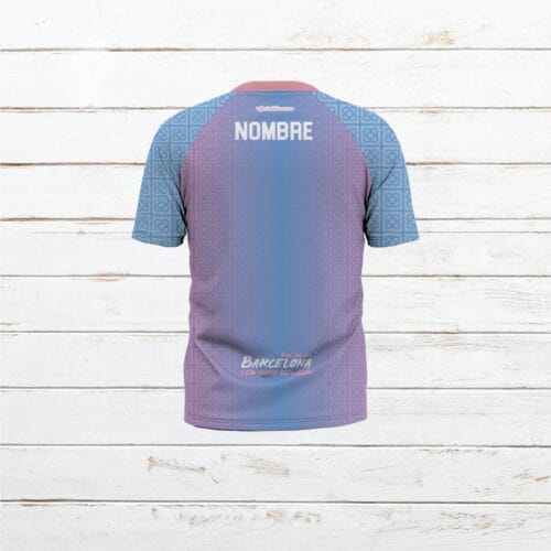 Camiseta técnica mujer #MaratóBarcelona pastel - Imagen 2