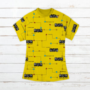 Camiseta técnica mujer comecocos amarillo delantero