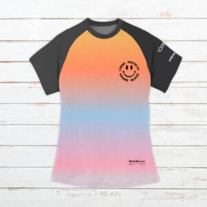 Camiseta técnica mujer #Smiles pastel