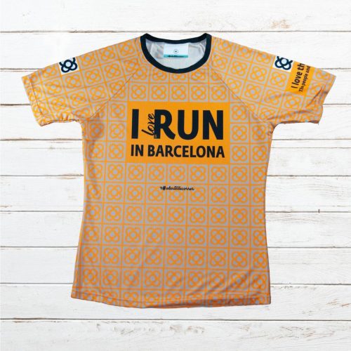Camiseta técnica mujer #Barcelona Naranja