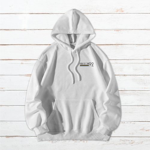 Sudadera unisex con capucha Conmemorativa #Bcn92 blanca