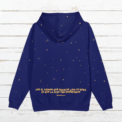 Sudadera unisex abierta con capucha #ElPrincipito azul - Imagen 2