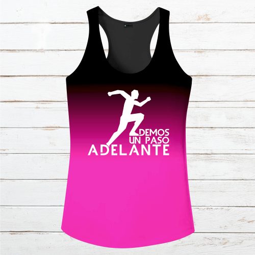 Camiseta tirantes mujer #DemosUnPasoAdelante Invertida